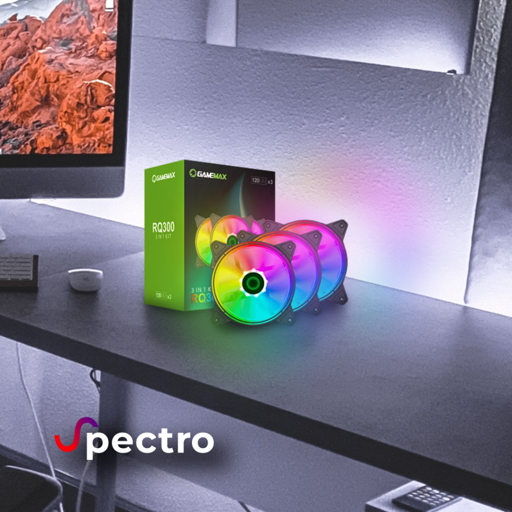 Ventilador Rgb Kitx 3 Cooling Fan Game Max Spectro Tech